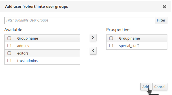 ldap added user to group
