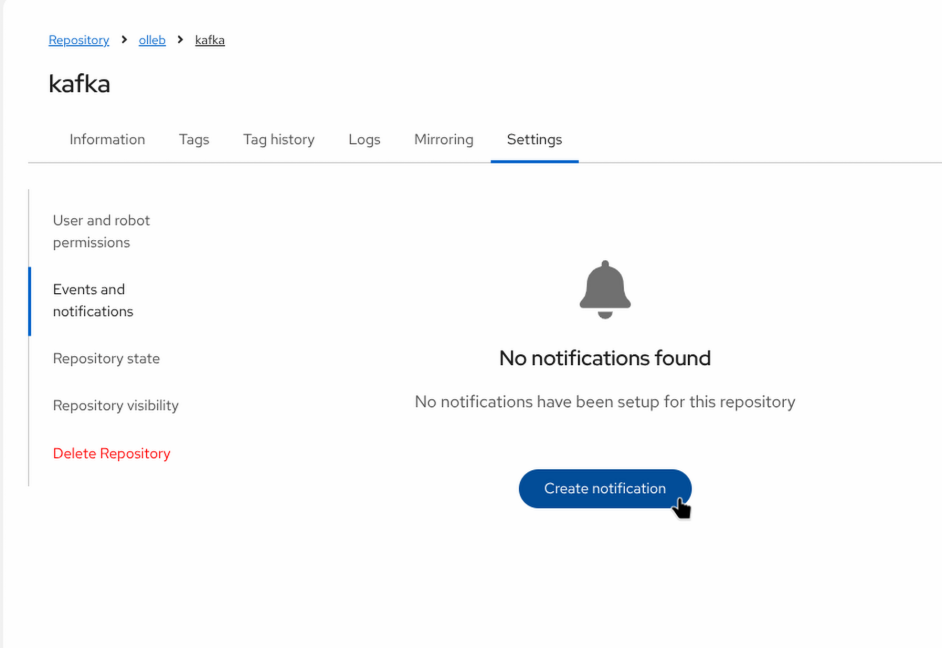 Create Notification Button
