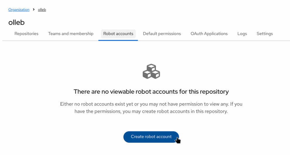 Create Robot Account