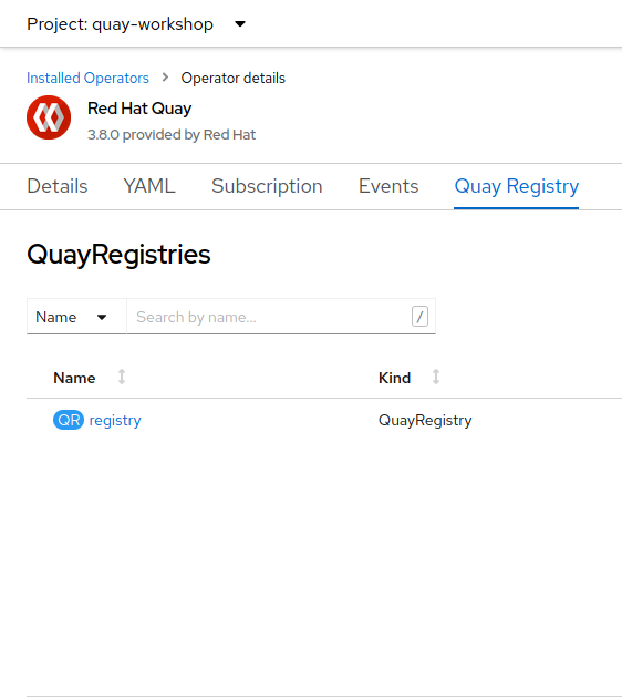 quay registry