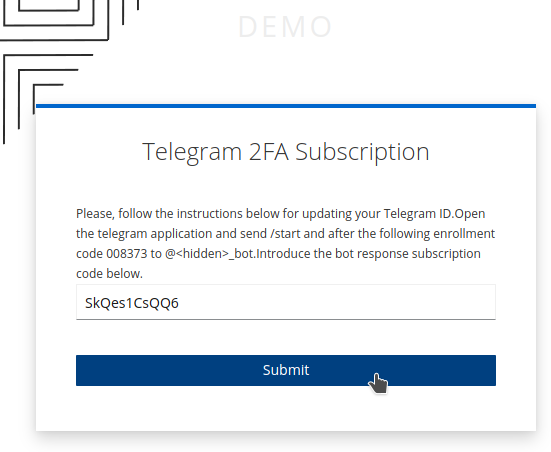 2fa enrollment code submit