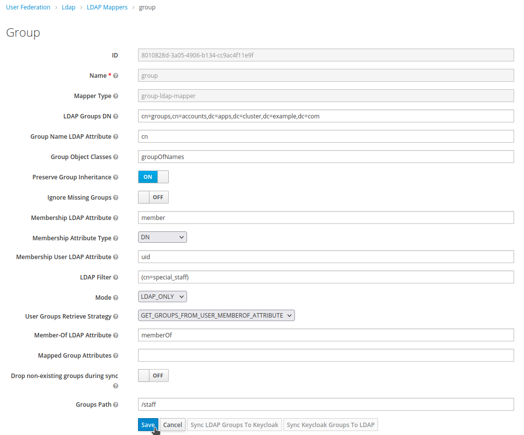 sso ldap mapper cfg